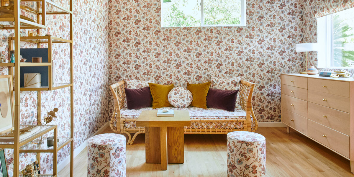 Floral Fabric in Maya Brenner's Room