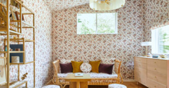 Floral Fabric in Maya Brenner's Room