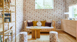 Floral Fabric in Maya Brenner's Room