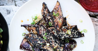 Grilled Chinese Eggplant Steaks