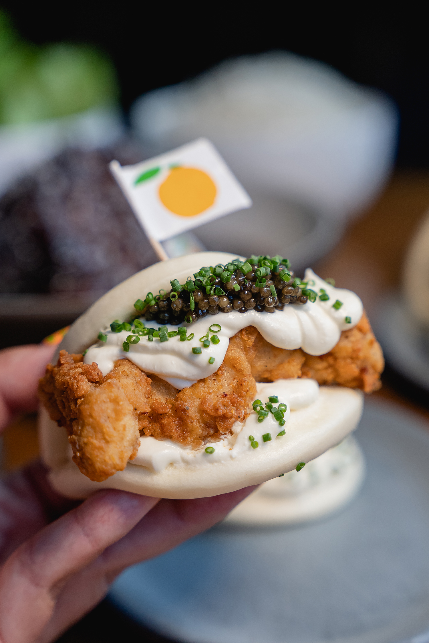 Fried Chicken with Caviar from Momofuku Las Vegas