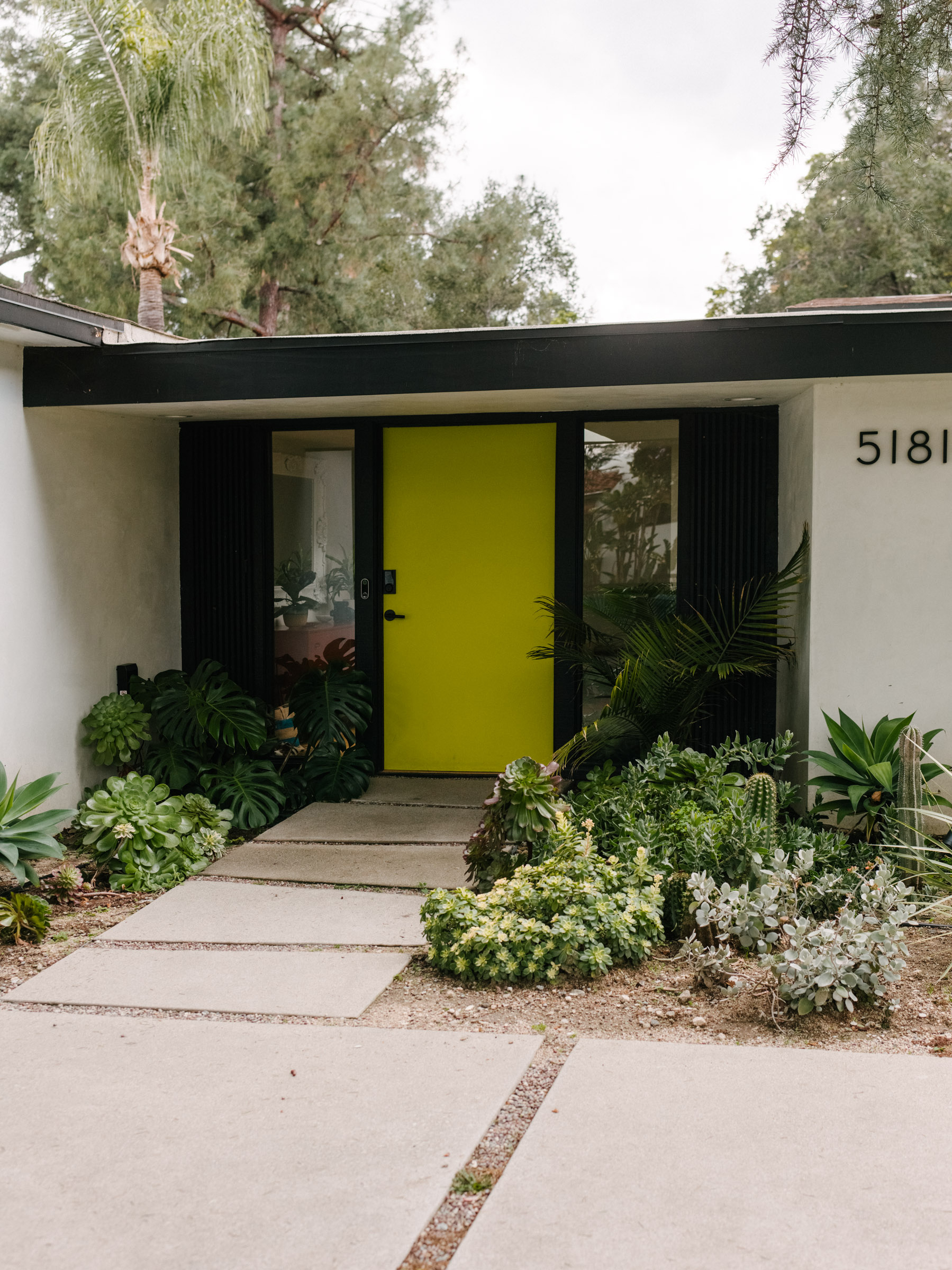 Front Door in Mid-Century Modern House in La Canada by Arterberry Cooke