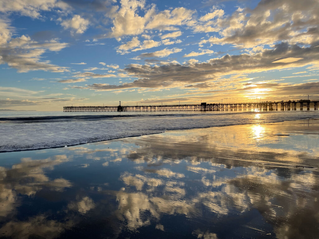 Goleta Pier Beach Sunset