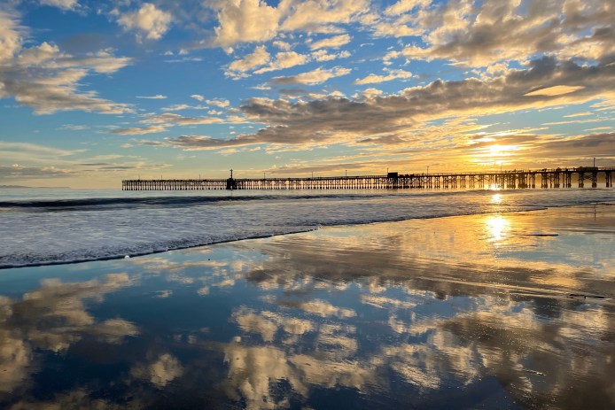 Goleta Pier Beach Sunset