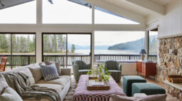 Great Room in Idaho Cabin by Lucas Browning Design