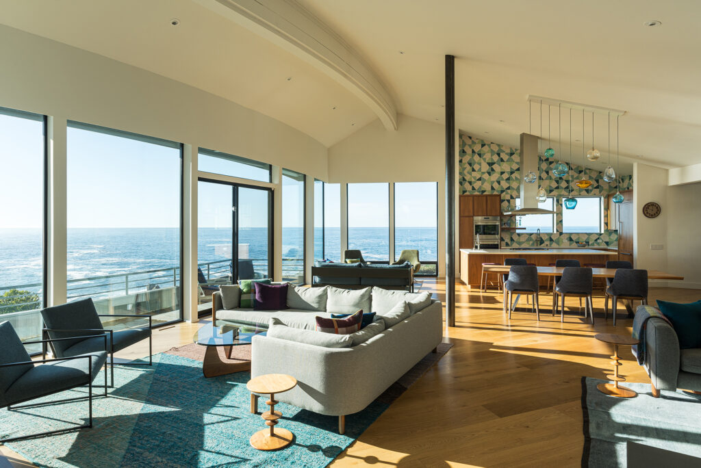 Great Room Views in Sea Ranch House by Rachel Chulew/Design Haus 24