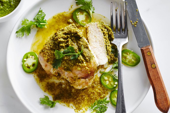 Grilled Chicken with Cilantro Coconut Chutney