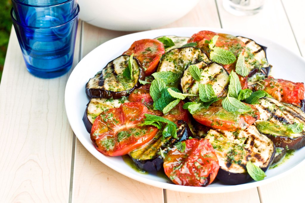 Grilled Eggplant and Tomato Salad
