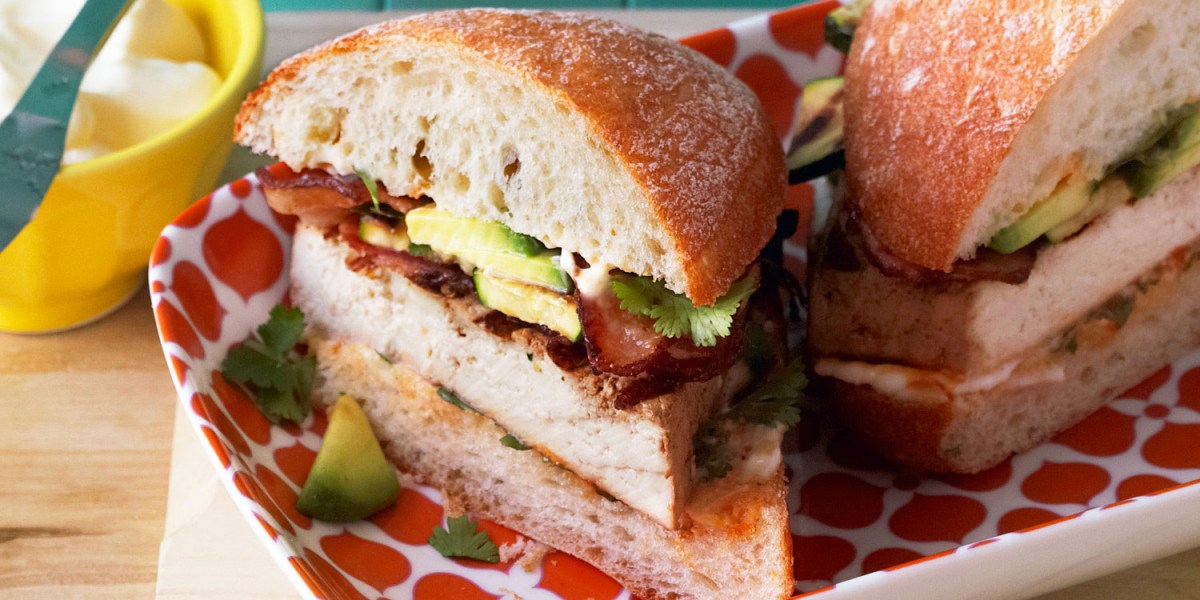 Grilled Tofu Bacon Avocado Sandwiches
