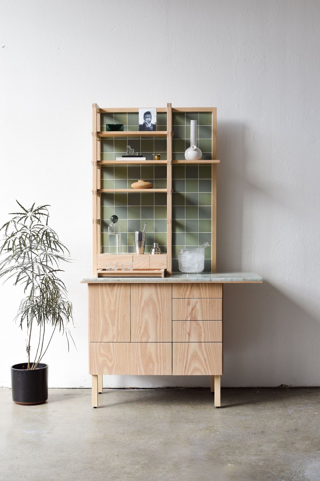 The Most Beautiful Modernist Bar Cart We’ve Ever Seen Is Actually Designed to Store Weed