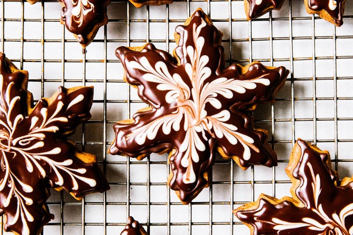 Chocolate Gingerbread Snowflakes
