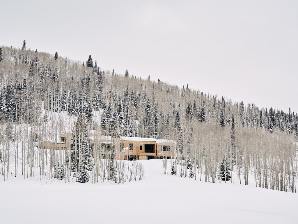 This Snowy Vacation Retreat Was Inspired by Forest Bathing