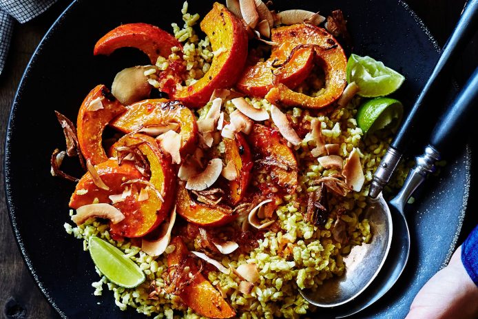 Sweet and Spicy Red Kuri Squash Bowl