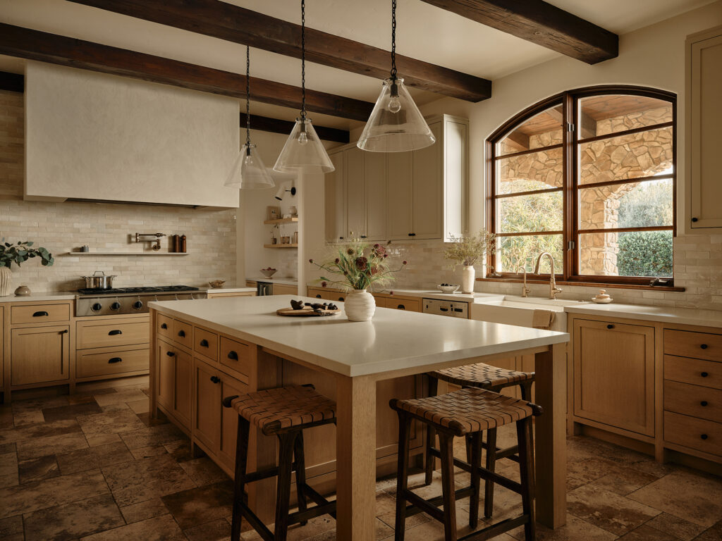 Kitchen Cabinets in Calabasas Kitchen by Sarah West Interiors