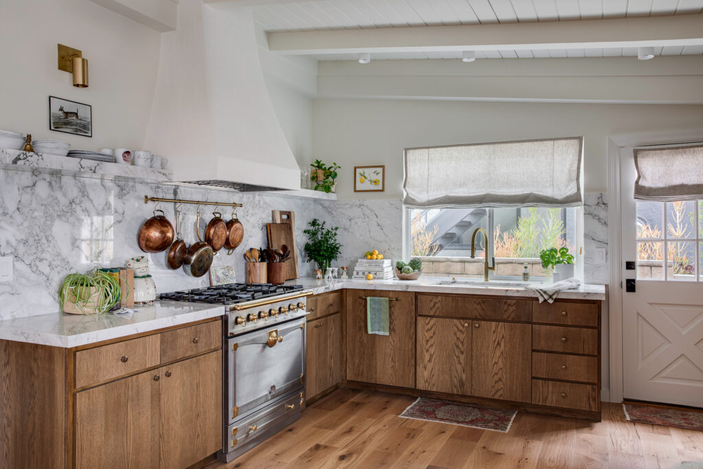 Kitchen Cabinets in Dana Point Beach Bungalow by Tania Cassill