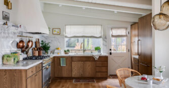 Kitchen in Dana Point Beach Bungalow by Tania Cassill