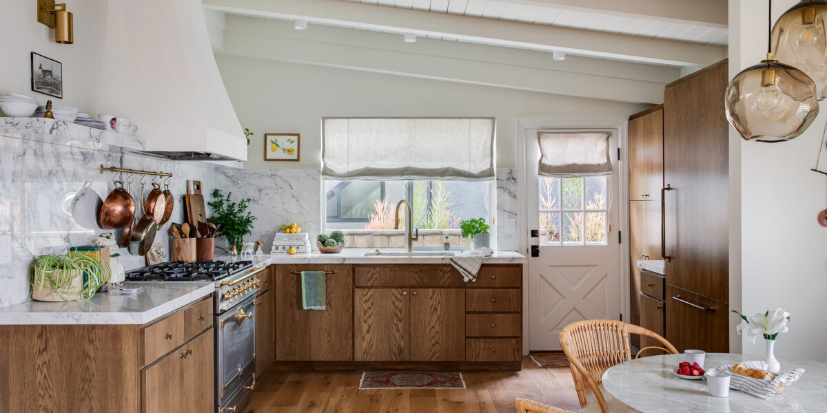 Kitchen in Dana Point Beach Bungalow by Tania Cassill