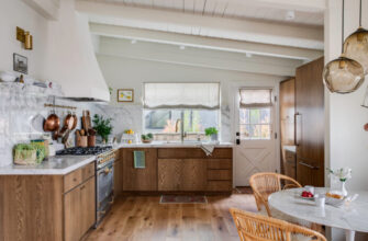 Kitchen in Dana Point Beach Bungalow by Tania Cassill