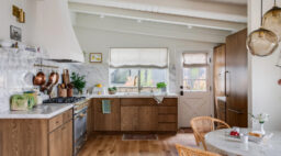 Kitchen in Dana Point Beach Bungalow by Tania Cassill