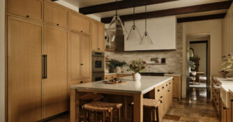 Kitchen Island in Calabasas Kitchen by Sarah West Interiors