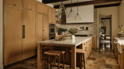 Kitchen Island in Calabasas Kitchen by Sarah West Interiors