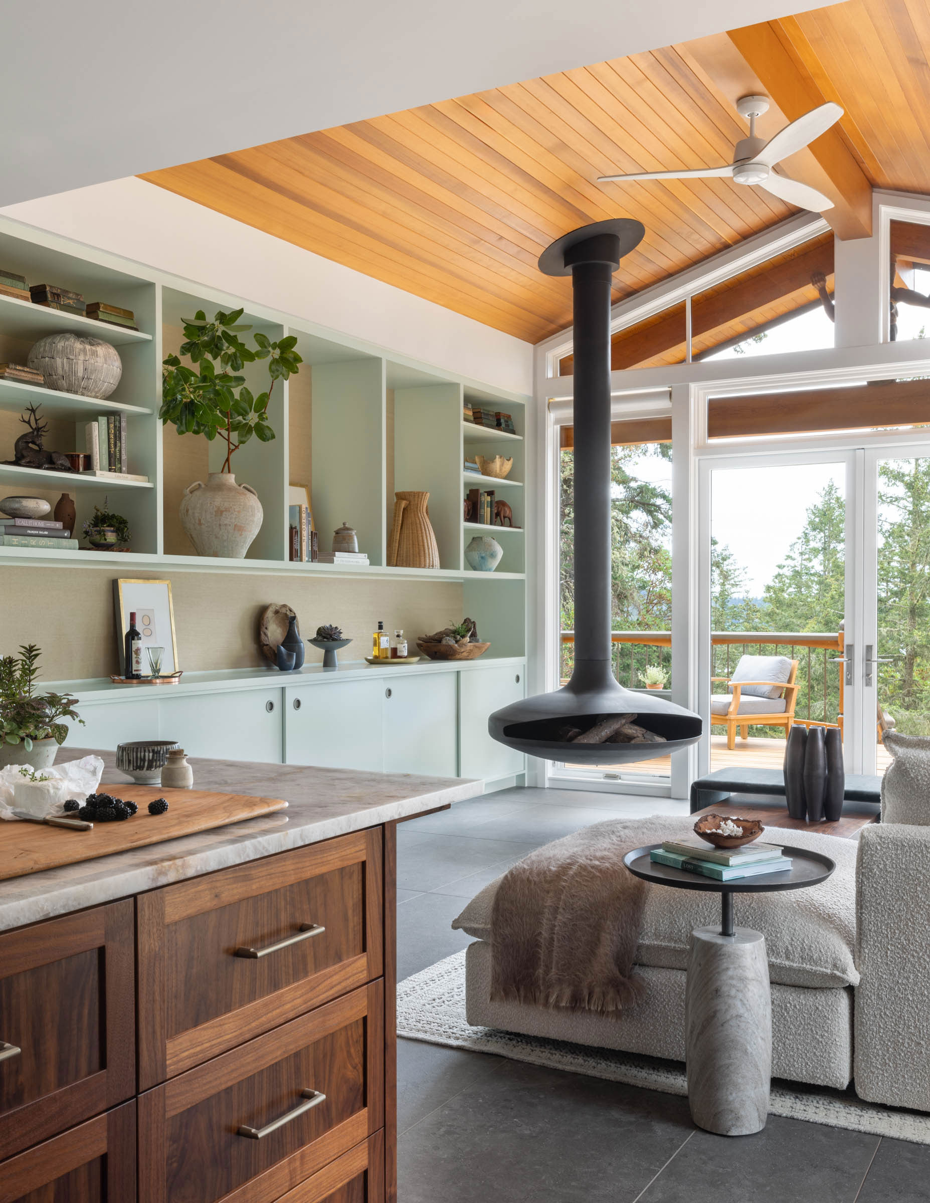 Kitchen Living Areas in Orcas Island Cottage