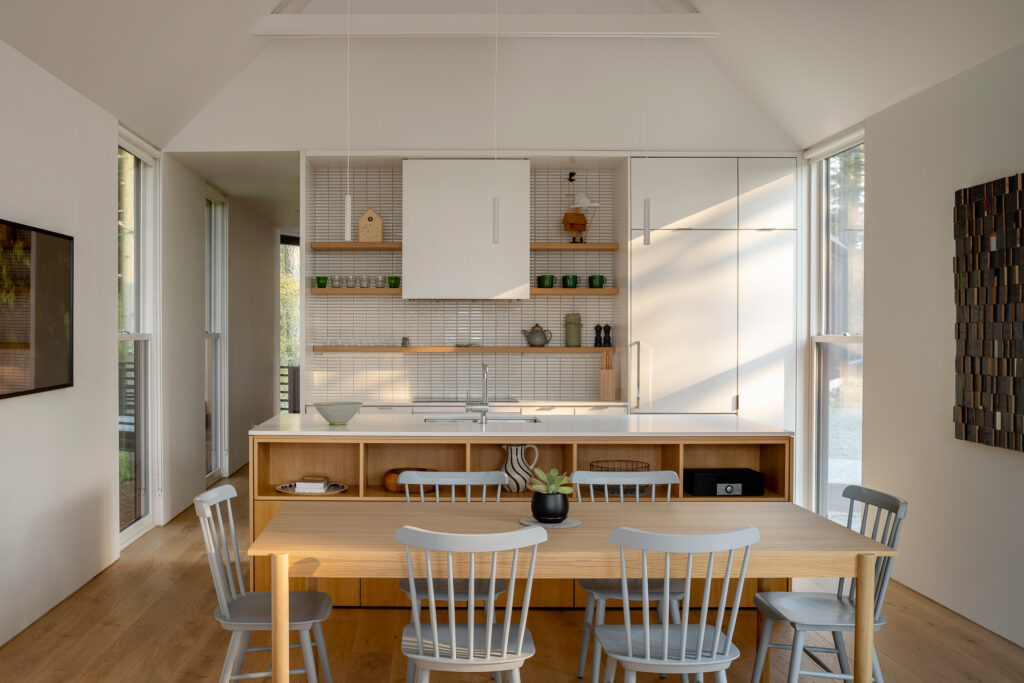 Kitchen in Orcas Island Retreat by Heliotrope Architects
