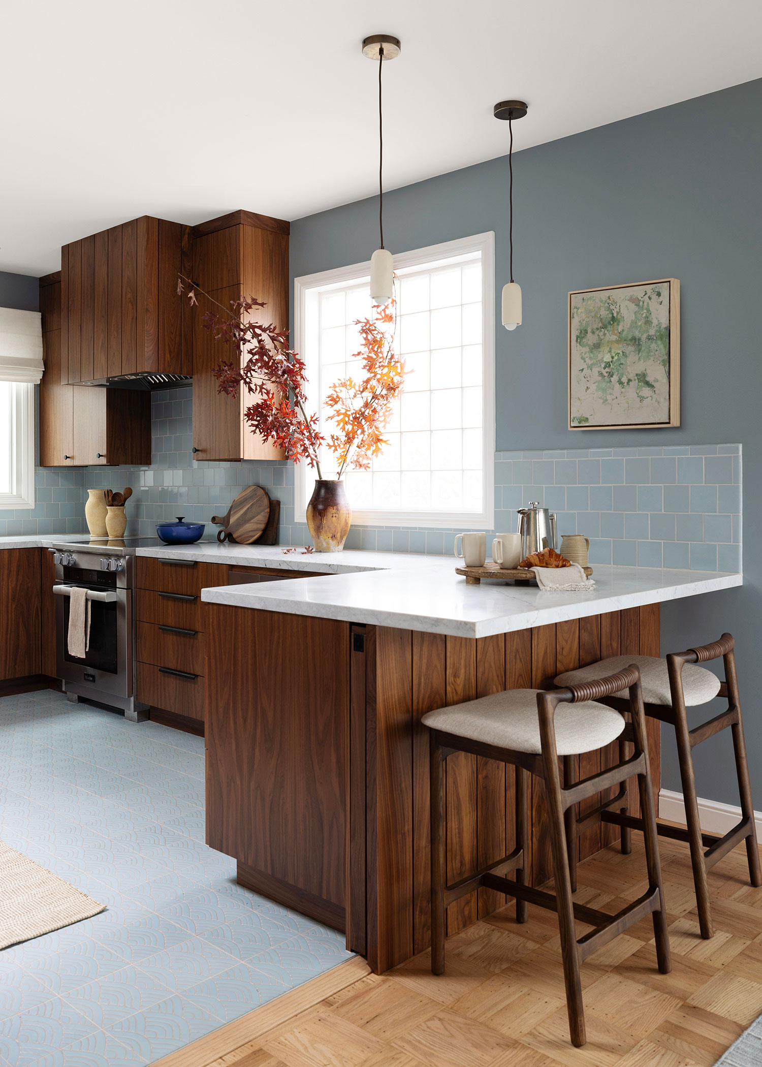 Kitchen Peninsula in SF House by Angela Grace Design