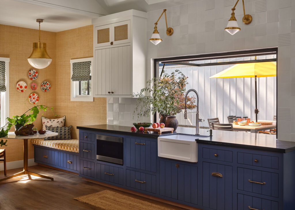 Kitchen in Pool House by Design Alchemy