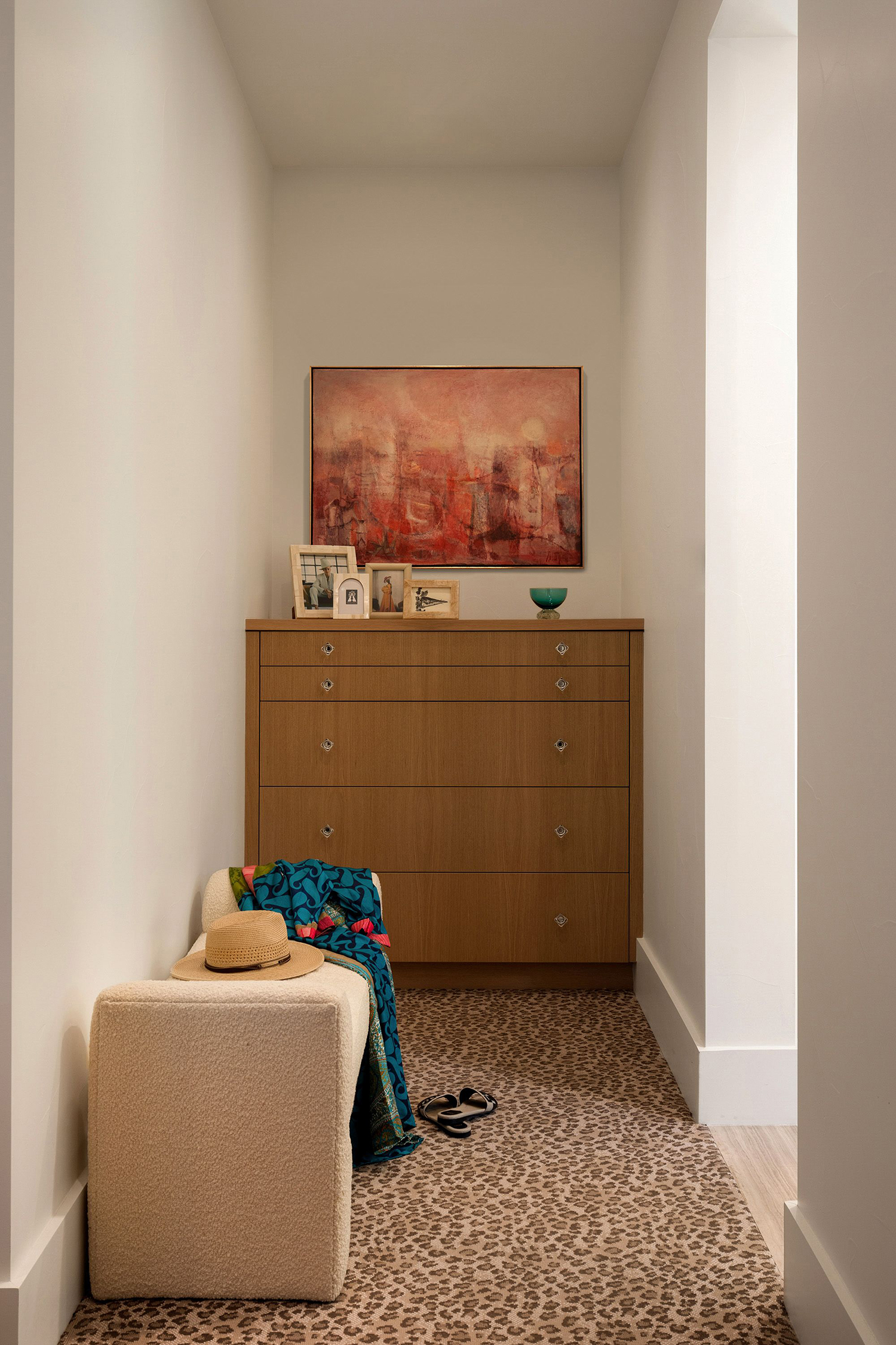 Leopard Rug in Closet by Joelle Nesen Maison Inc