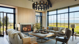 Living Area in Driggs Idaho House by Robbins Architecture