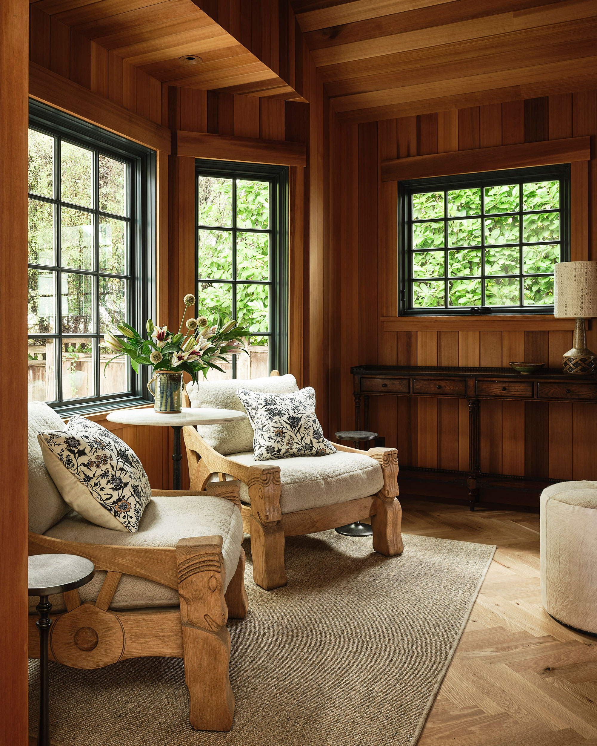 Living Room chairs in Former Hunting Lodge by JL Interior Design