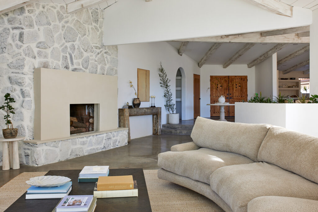 Living Room Fireplace in Gorman Road House by Tanya Stone