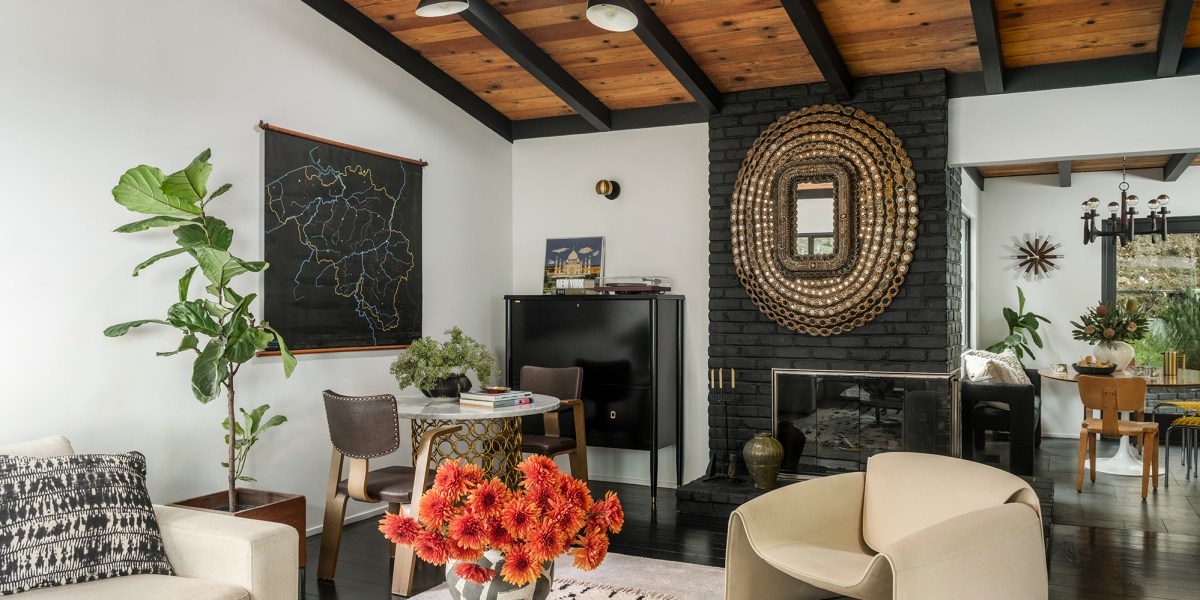 Living Room Fireplace in Nureed Saeed Home