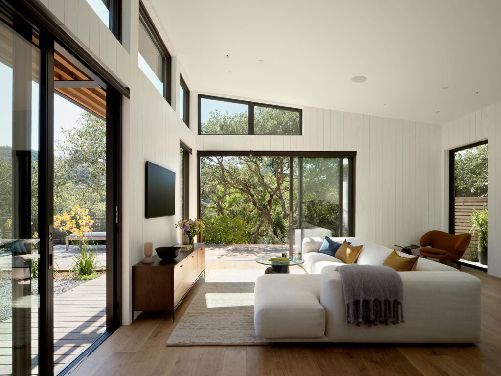 Living Room in Mill Valley ADU by Richardson Pribuss Architects