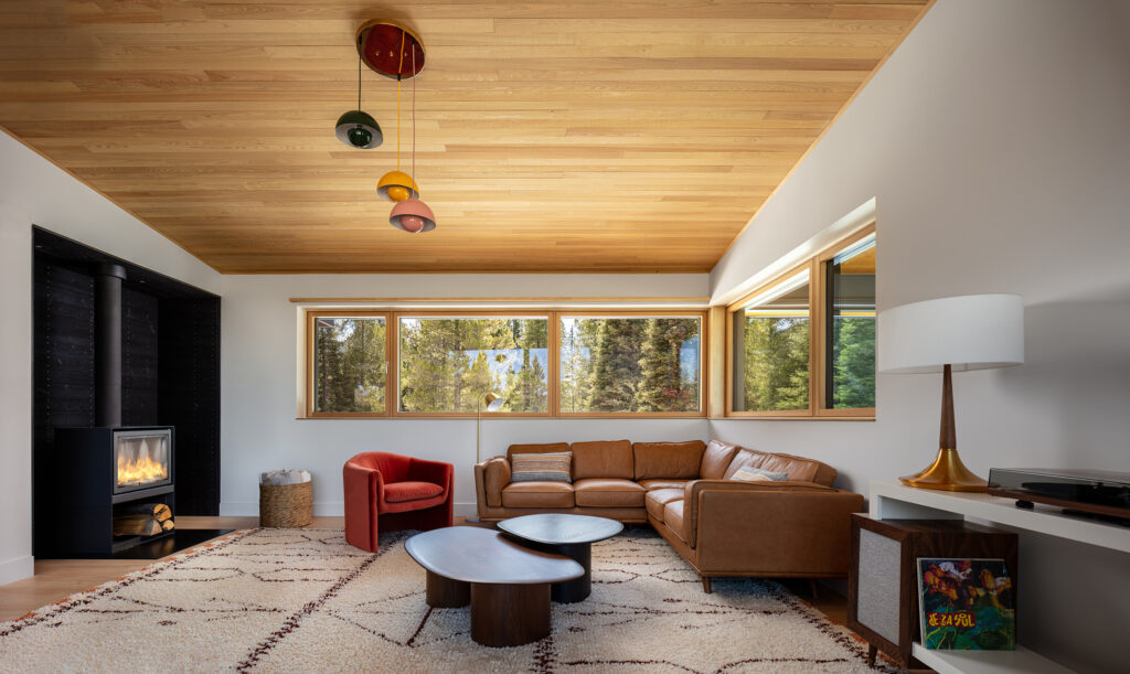 Living Room in Montana Passive House by Love Schack Architecture