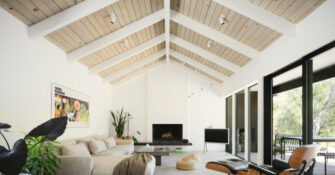 Living Room in San Mateo Ranch House by Feldman Architecture