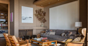 Living Room in Seattle House by Hoedemaker Pfeiffer