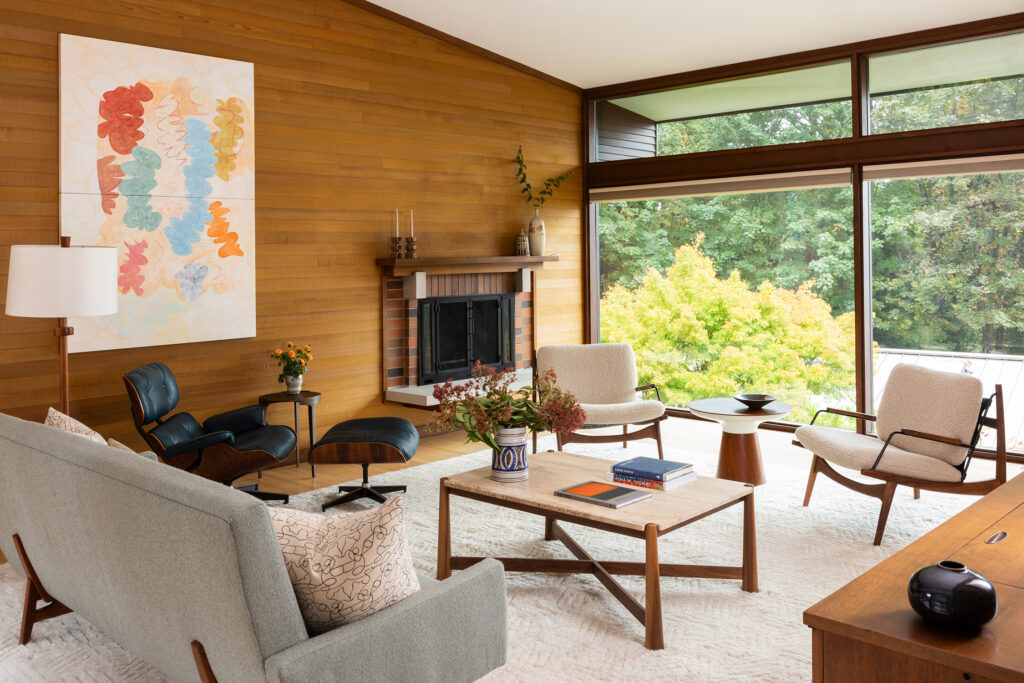 Living Room in Mid-Century Seattle House by Erin King