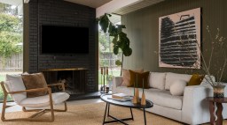 Living Room in Thousand Oaks Eichler by Sophia deDomenico Et Sal Interiors