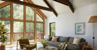 Living Room Windows in Mill Valley House by Field Theory