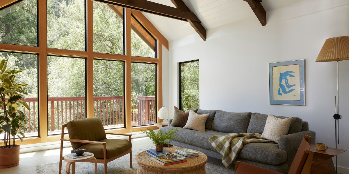Living Room Windows in Mill Valley House by Field Theory