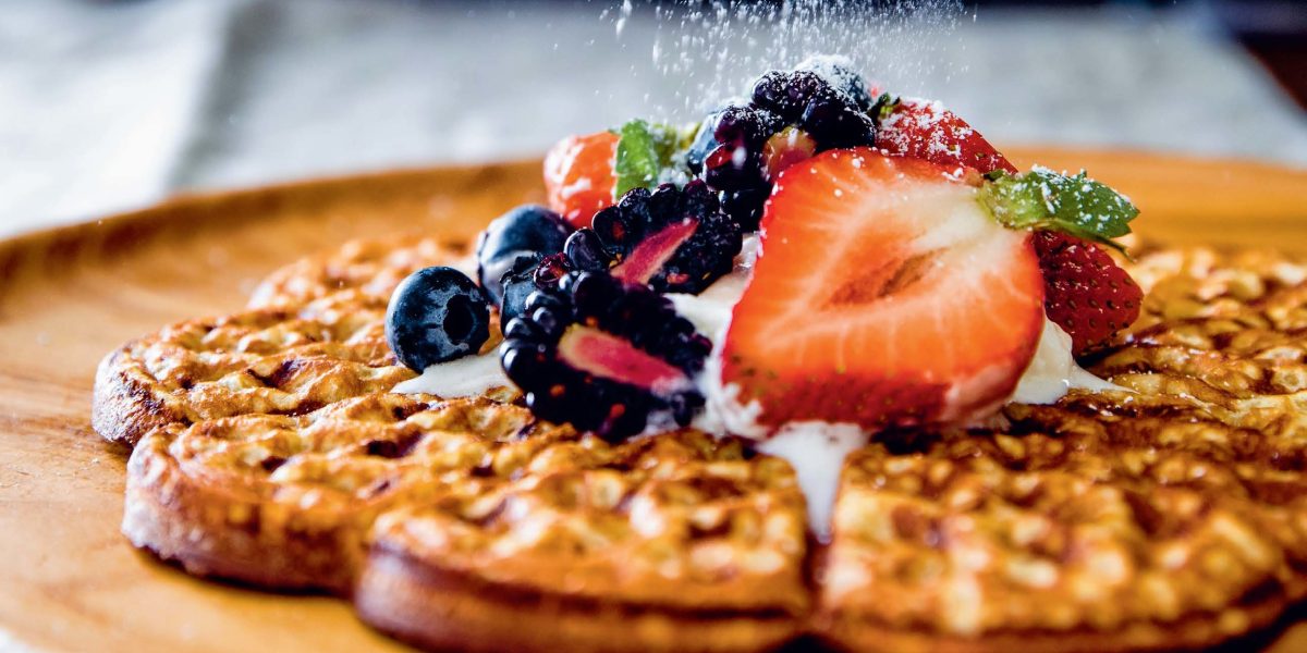 Gluten free waffles recipe from Malibu Farm