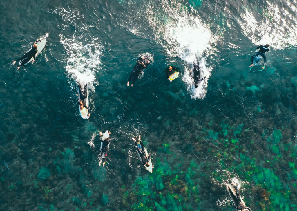 Malibu Surfers Overhead