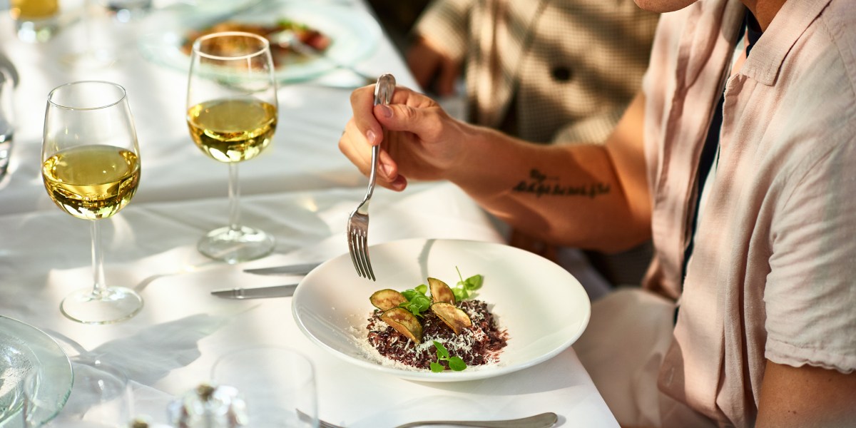 Man Dining Restaurant