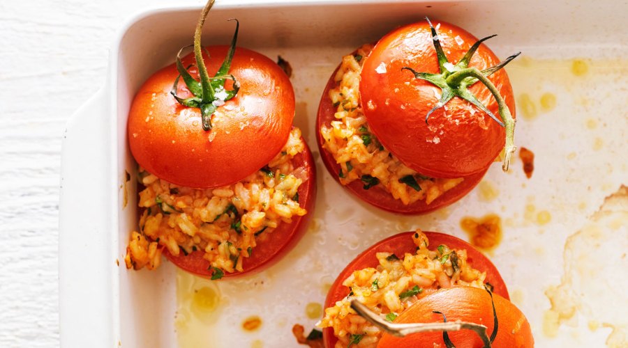 Risotto-Stuffed Tomatoes
