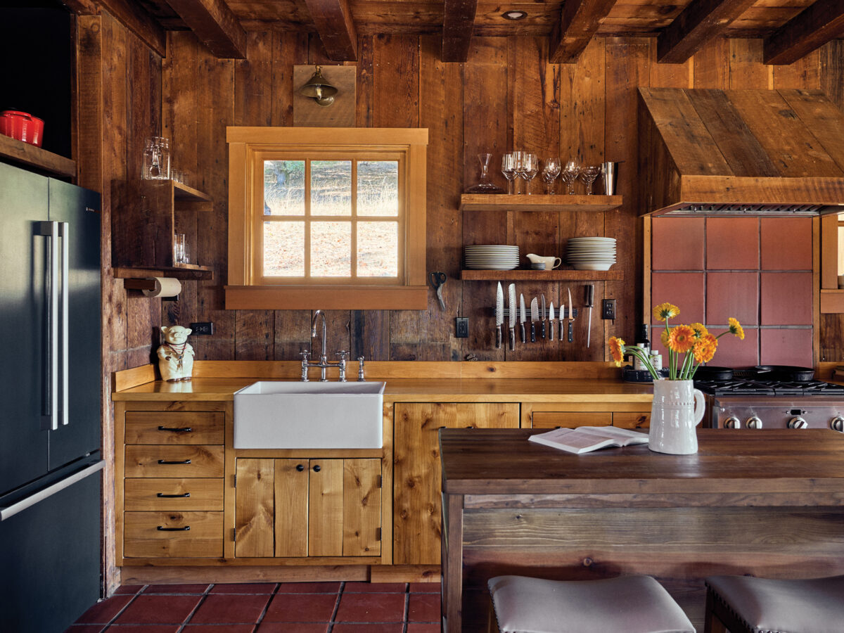 Mendocino Ranch Cabin Kitchen