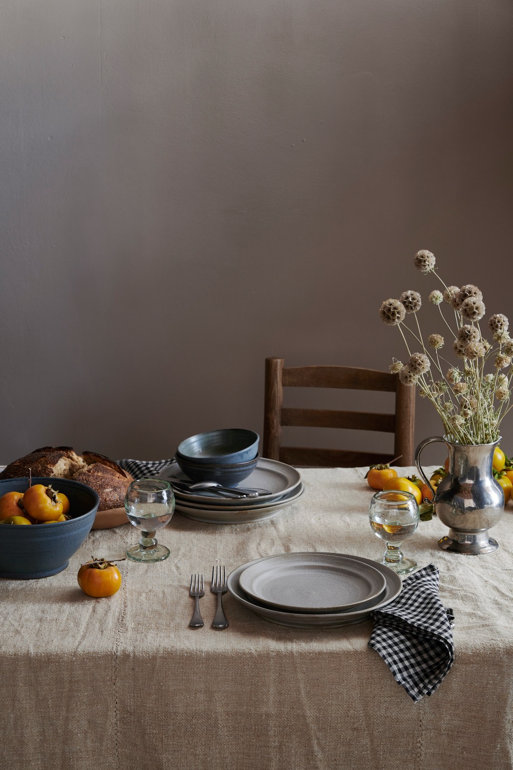 Dark and Moody Plates Make Your Table Look Like a Dutch Still Life—in a Good Way