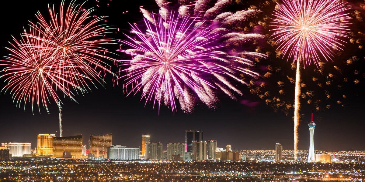 Fireworks in Las Vegas for New Year's Eve