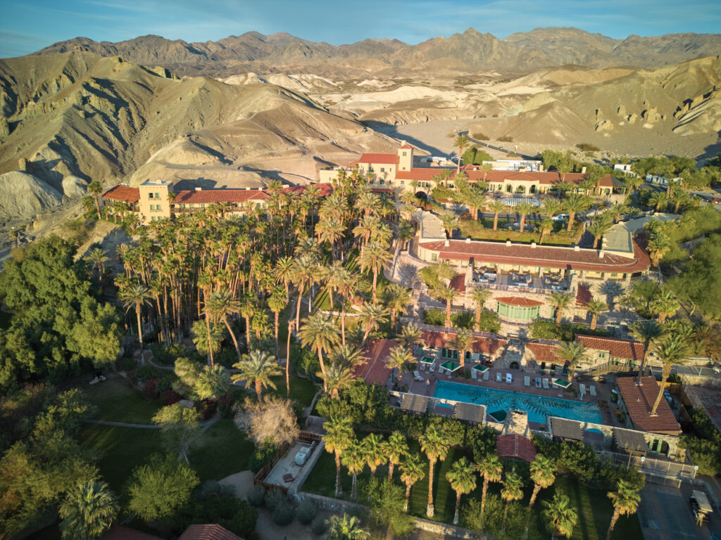 Oasis at Death Valley Drone Overview
